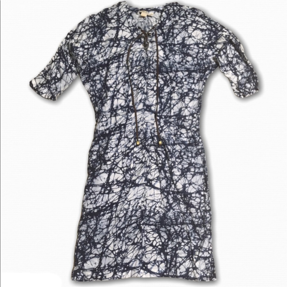 MICHAEL Michael Kors Dress Top Blue White Design S